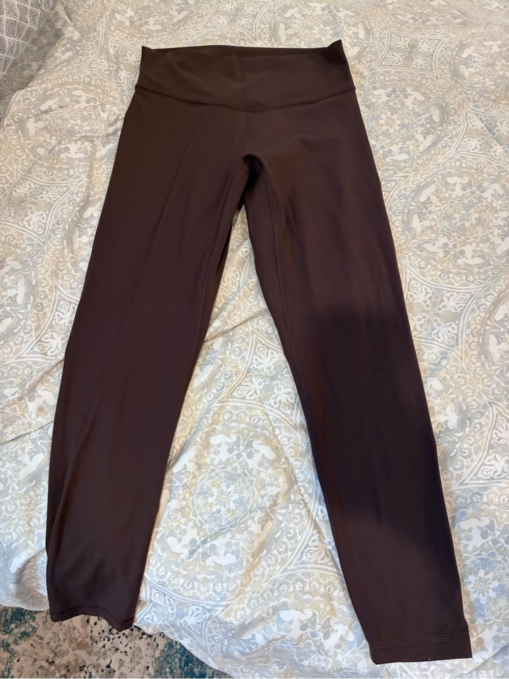 LNDR High-Waist Full-Length Leggings — Dark Brown